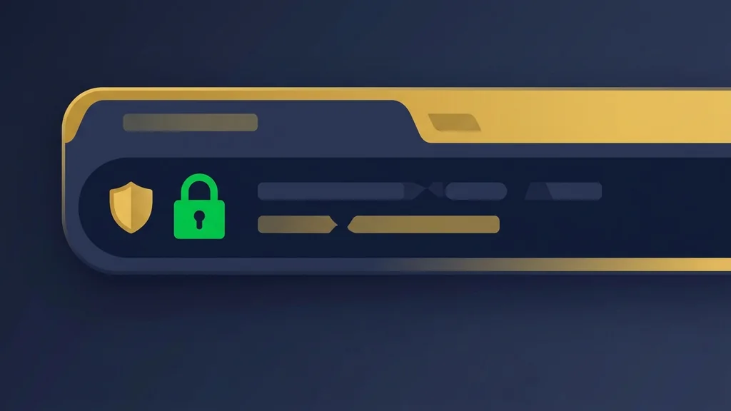 Browser address bar with a padlock and shield, showing how to verify the Royal Reels login domain and TLS certificate before entering account details.